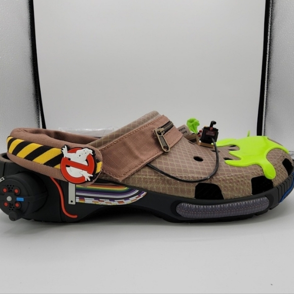Crocs Ghostbusters Classic Clog Glow in the Dark with Charms NEW w/ Tag - Picture 5 of 9